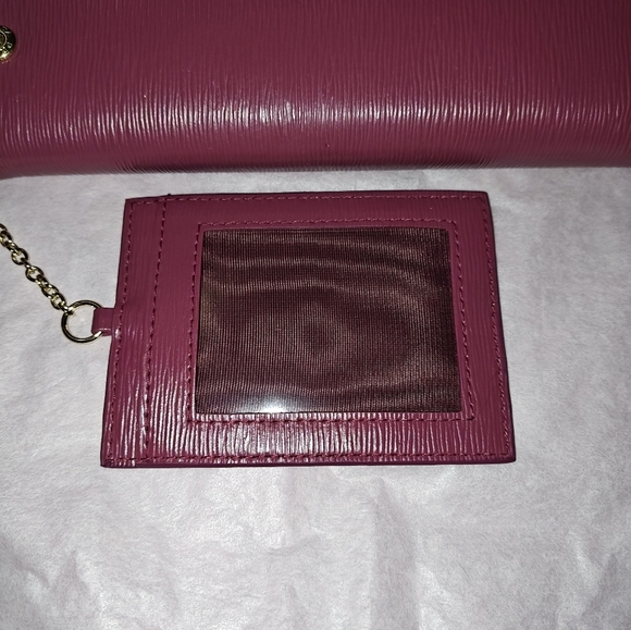 Prada Pink Saffiano Lux Leather Flap Continental Wallet - Picture 8 of 12